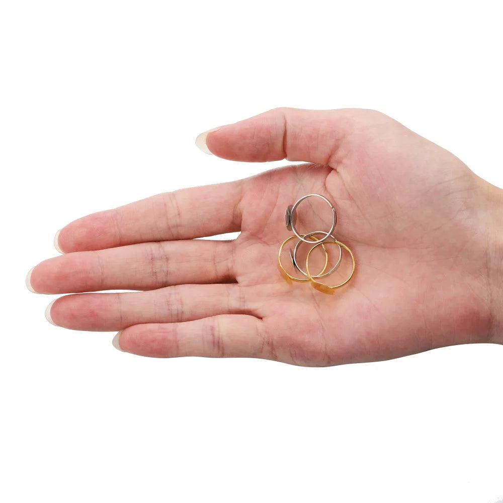 20-40Pcs/lot 7-10mm Metal Adjustable Blank Rings Setting For DIY Handmade Ring Jewelry Making Finding Supplies Accessories