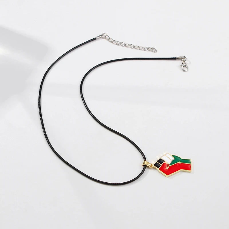 African Symbol Pendant Necklaces Gold Color Jewelry For Women Girls Africa Cultural Chain