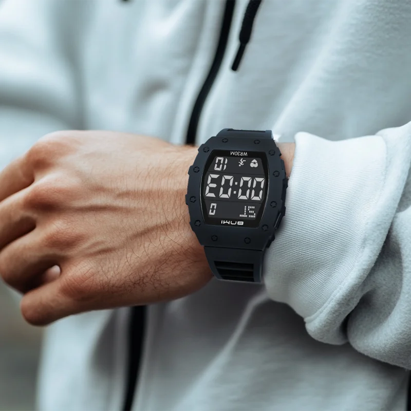 2025 Man Digital Watch Outdoor Sports Multifunctional Waterproof Shock Luminous LED Military Electronics Watch High-end Luxury