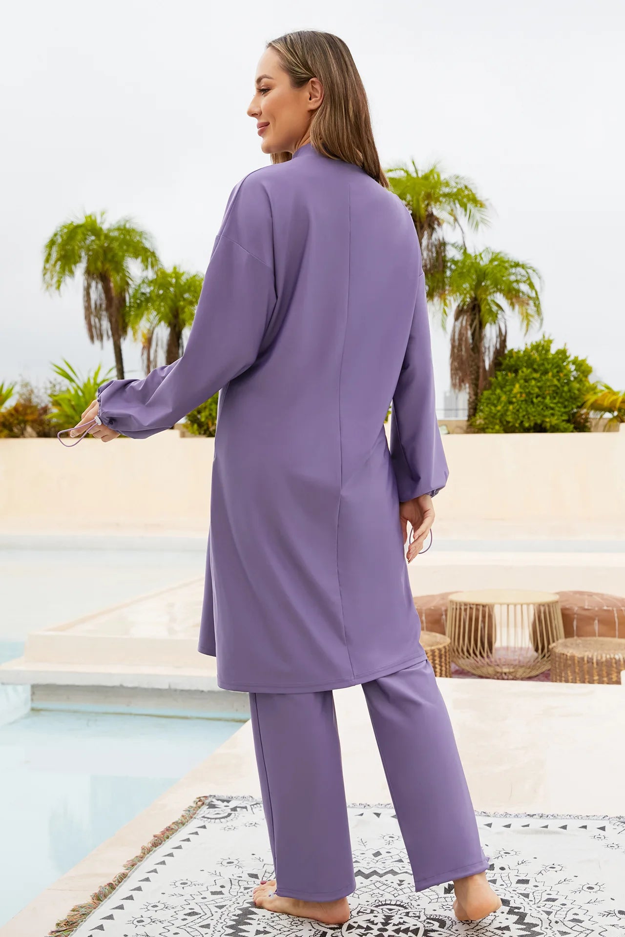 Muslim Femme Swimwear 2025 with Hijab Islamic Mujer Clothing Swimming Suit Modest Swimsuits Beach Cover Ups for Women