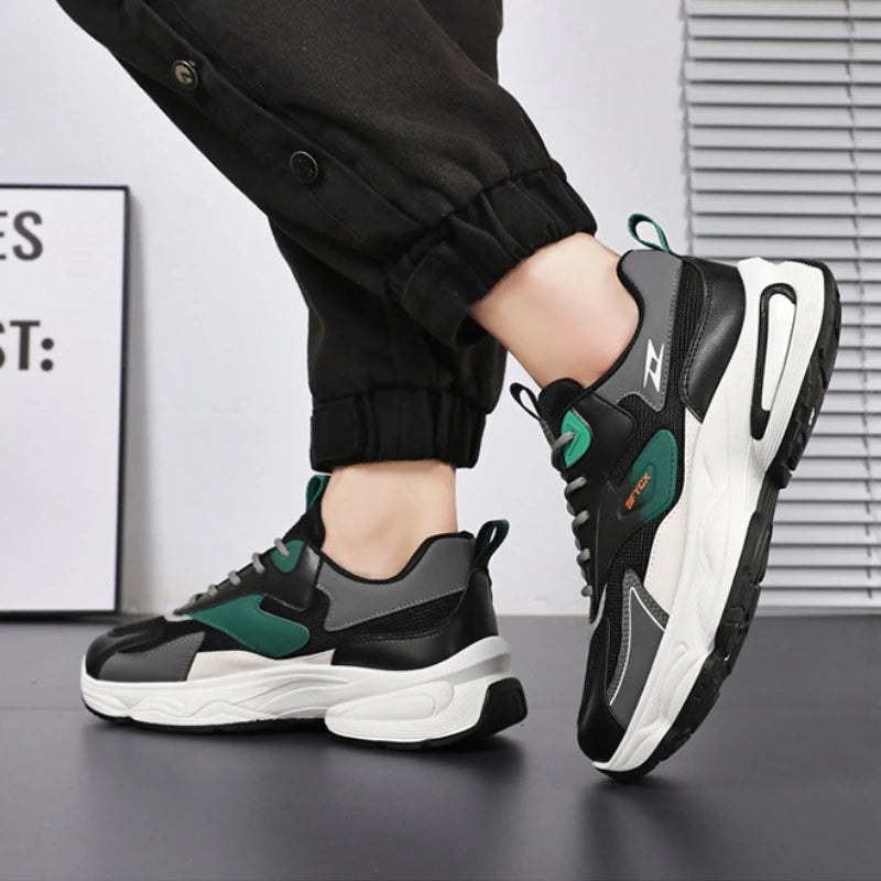 Fashion Men's Shoes Non Slip Platform Shoes Lace Up Mesh Outdoor Man Running Shoes High Quality Breathable Men Sneakers New 2025