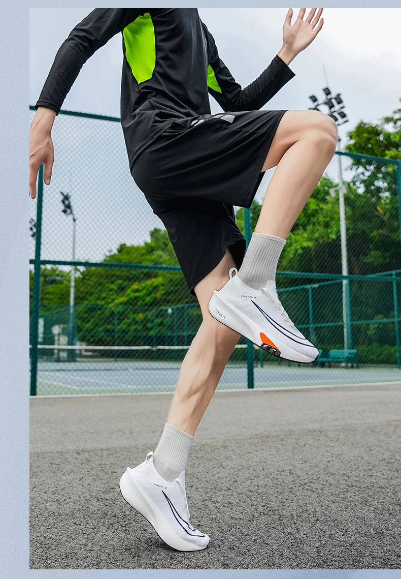 Running Shoes Carbon Board Speciality Marathon Men Sports Breathable Lightweight Women's Comfortable Athletic Nonskid Sneakers