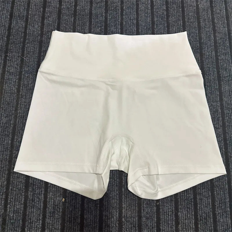 Solid Color High Waist Yoga Ultrashort Leggings Soft Women Gym Athletic Tight Sport Short Compression Comprehensive Training Jog