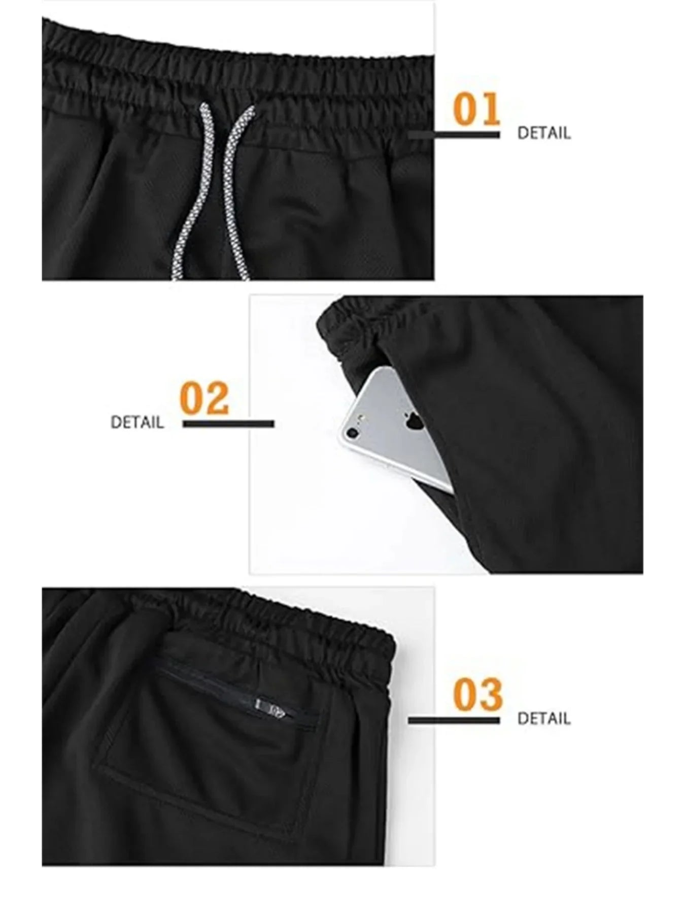 Training Jogging Men's Fitness Jogging Sports Basketball Training Pants 2-in-1 Double-layer Multifunctional Shorts Double Deck