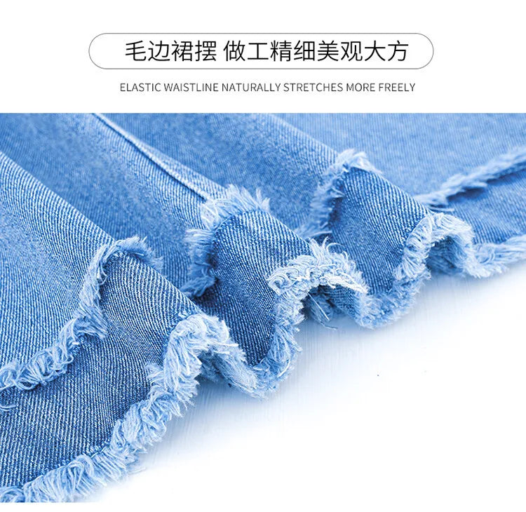 School Girls Denim Skirt Spring Summer New 2026 Casual Skirt for Children Fashion Teenage Kids Skirt 9 13 14 Years
