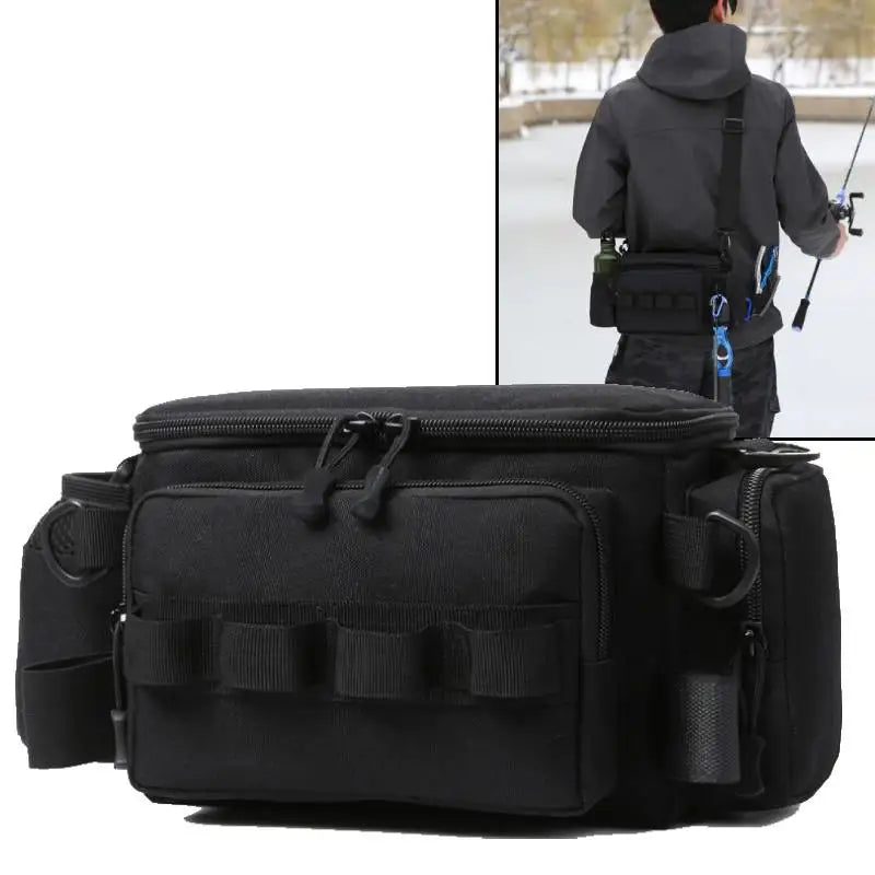 Fishing Tackle Bags Waist Fanny Pack Fishing Lures Line Box Utility Storage Accessories Outdoor Camping Shoulder Crossbody Bag