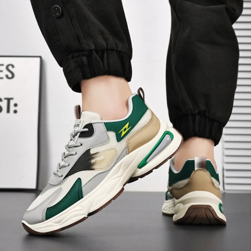 Fashion Men's Shoes Non Slip Platform Shoes Lace Up Mesh Outdoor Man Running Shoes High Quality Breathable Men Sneakers New 2025