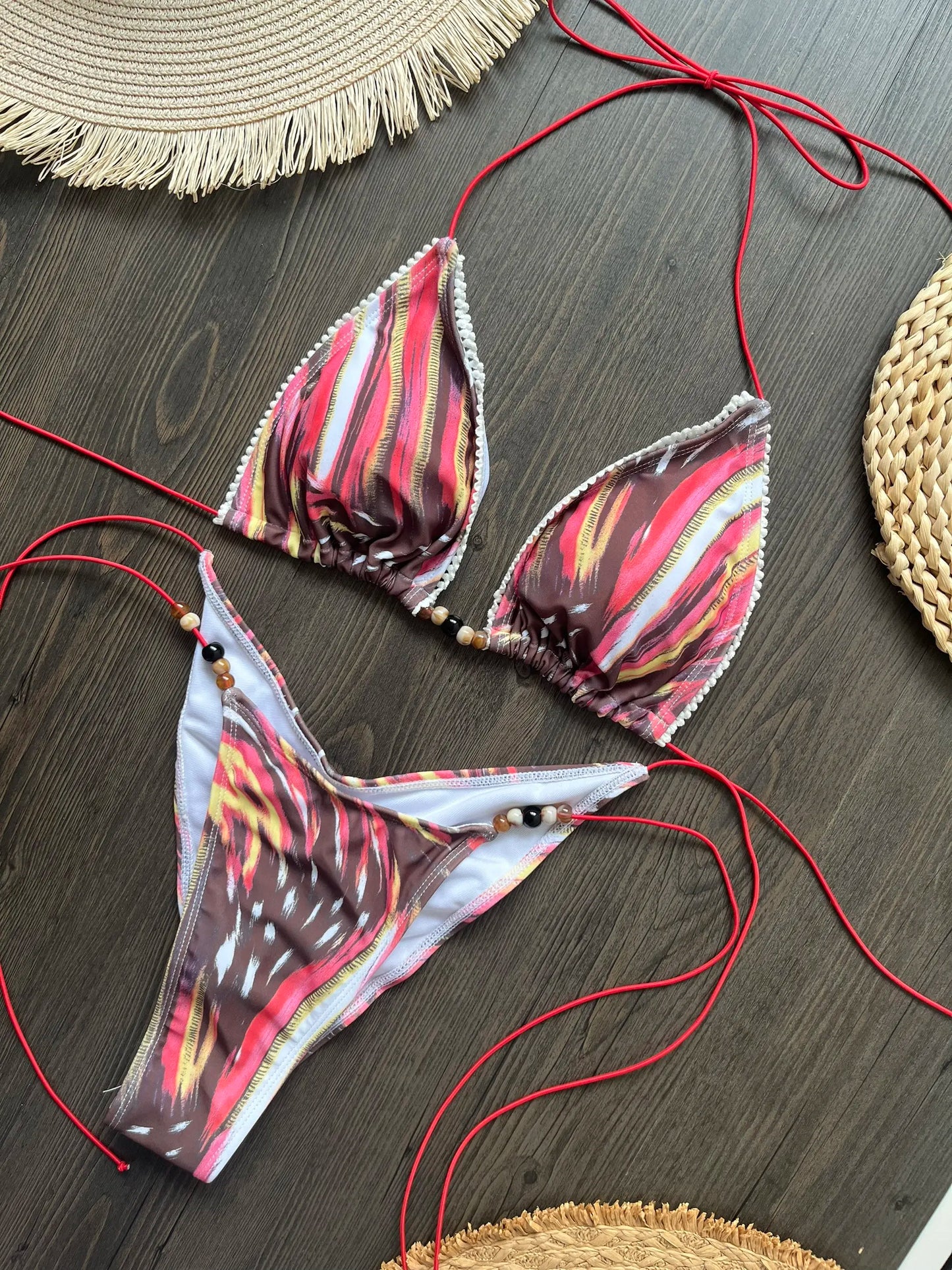 Micro Bikinis 2026 Sexy Women Swimsuit Swimwear Female Thong Bikini Set Biquini Bathing Suit Print Swimming Suits Beachwear