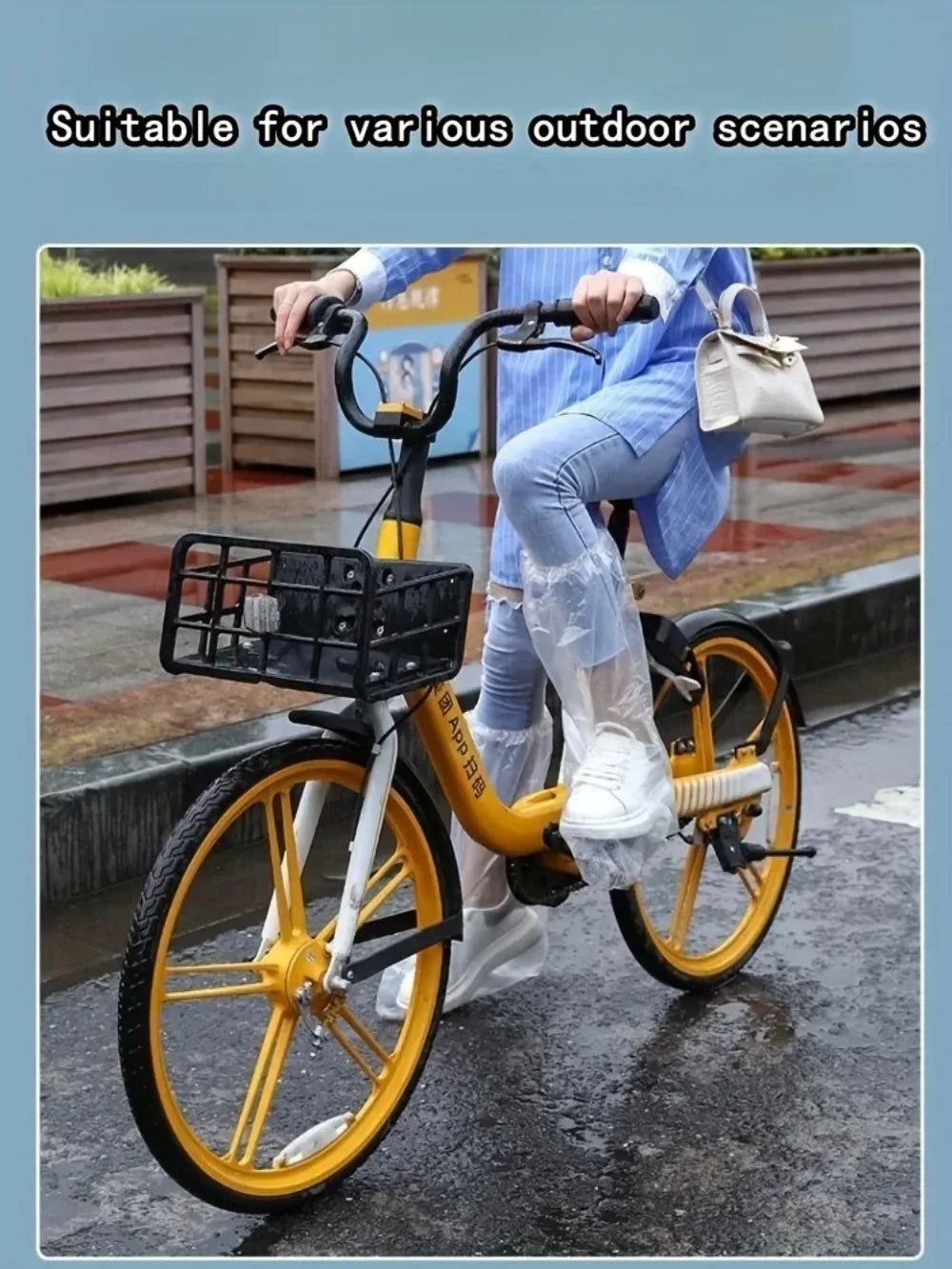 10Pcs Disposable Rain Shoe Covers Transparent Non Slip Waterproof Protectors Uses for Outdoor Wet Weather