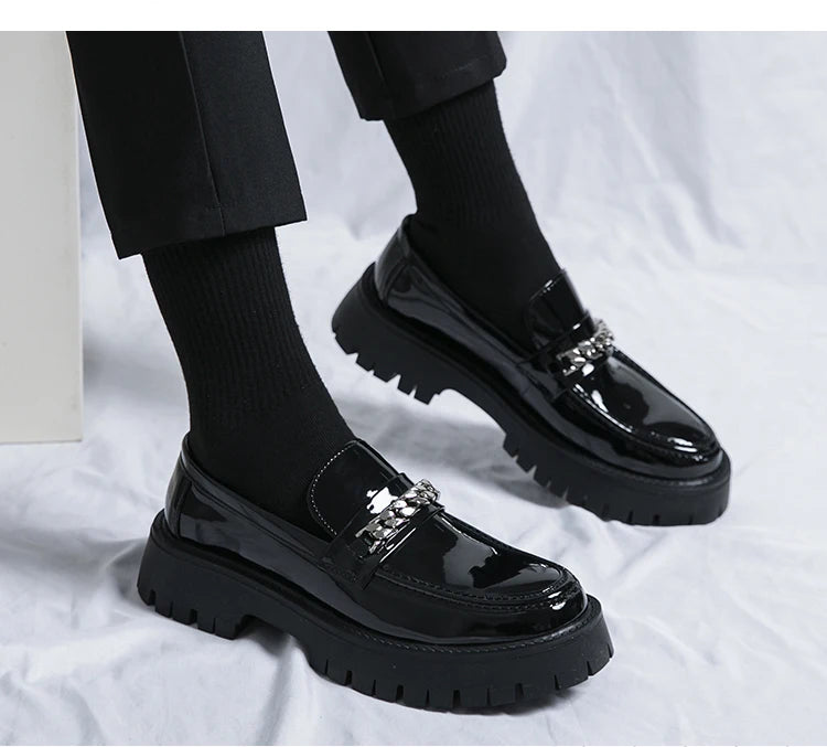 2024 classic leather men's casual leather shoes men wedding leather business men's dress pointed casual youth British style