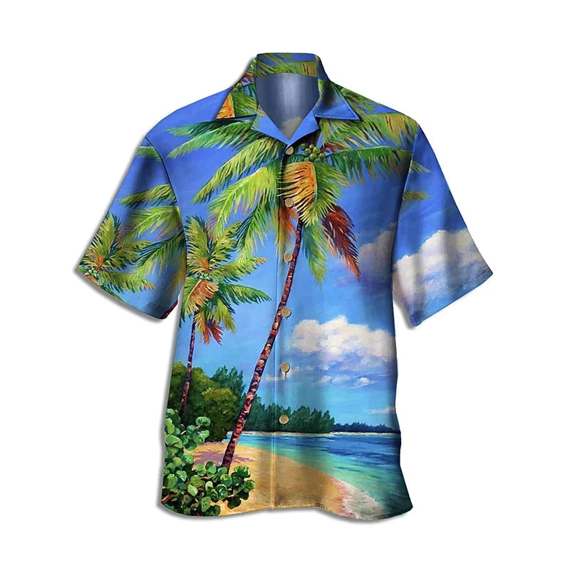Summer Floral Parrot 3d Print Shirt Men Women Fashion Shirts Single-Breasted Short Sleeve Hawaiian Shirts Blouse Men's Clothing