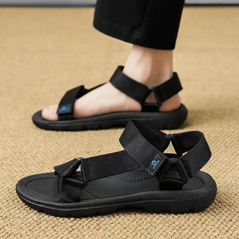 Men Summer New 2026 Casual Sports Sandals Outdoor Anti-slip Wear-resistant Soft-soled Slip-On Breathable Waterproof Beach Shoes