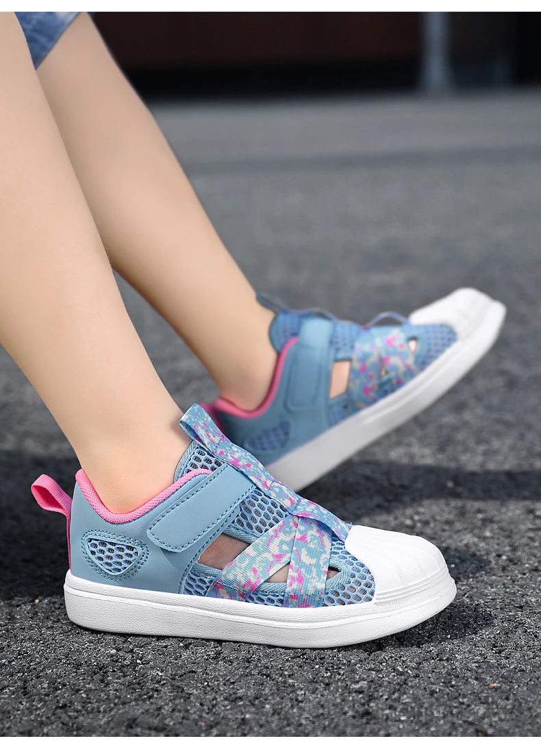 Kids Casual Shoes Girls Design Breathable Lightweight Sneakers for Walking Running Non-Slip Children Sneakers