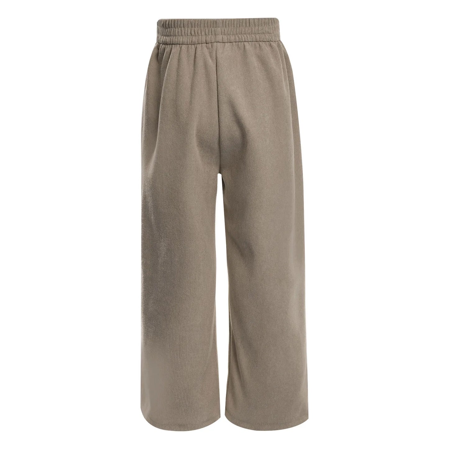 Kids Girls High Waist Corduroy Trousers Retro Straight Causal Full Length Wide Leg Pants with Pockets Fashion Baggy Sweatpants