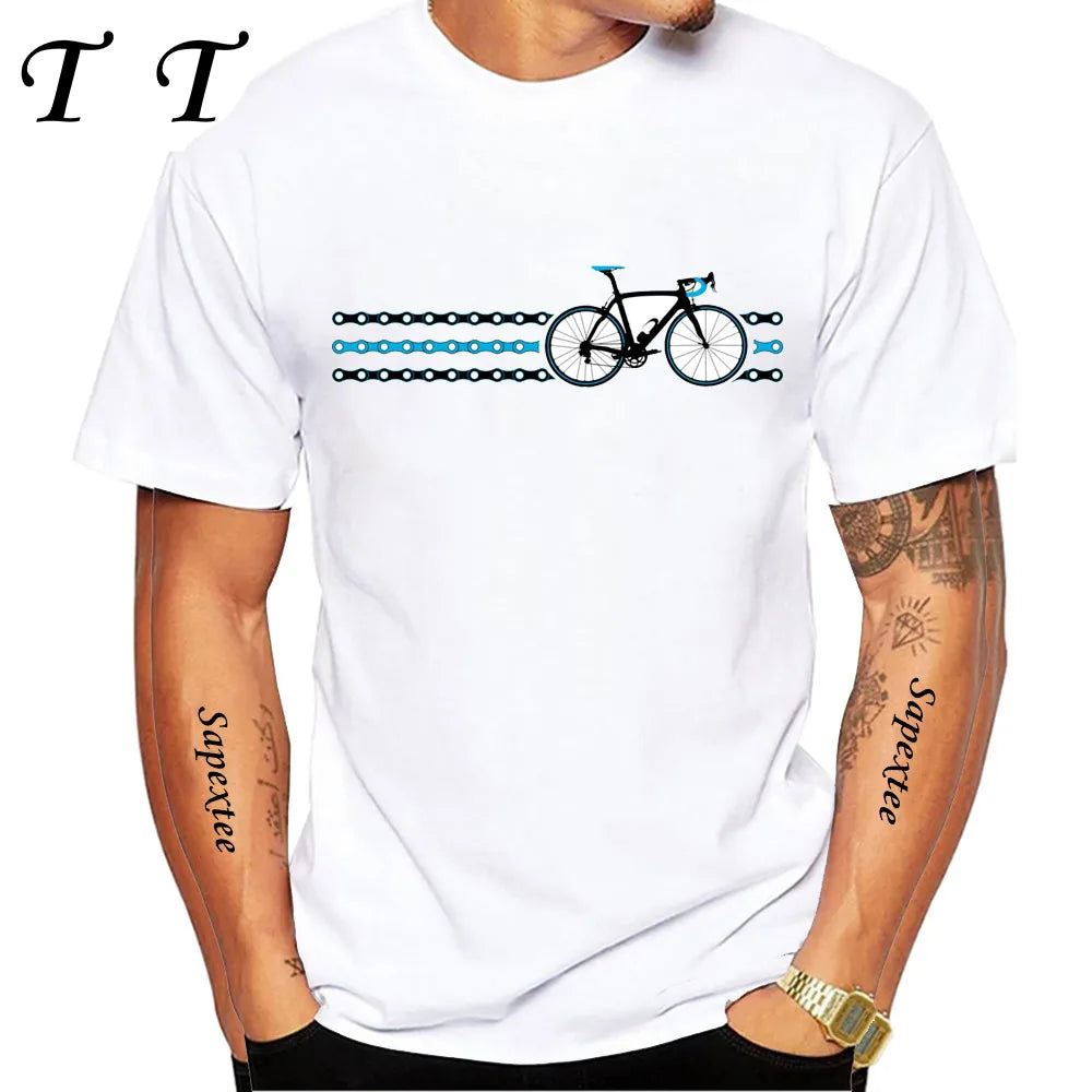 Travel On Gravel Bikepacking Print T-Shirt Summer Men Short Sleeve Funny Bicycle Sport Boy Tops Anatomy Bike Cycling Casual Tees