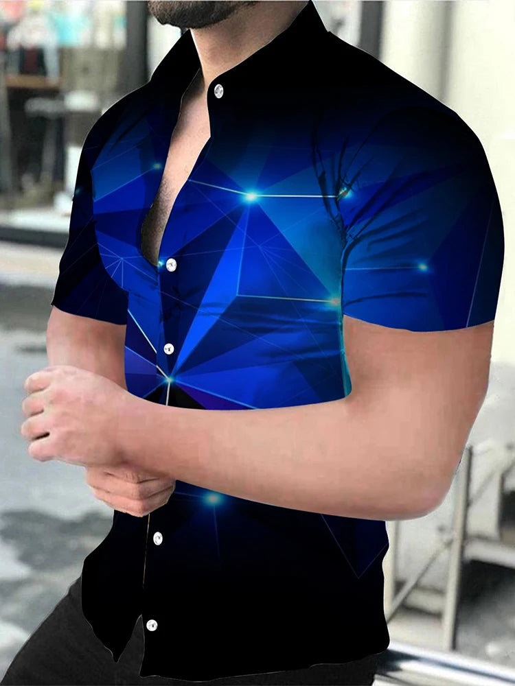 Luxury Shirt Owl 3d Print Shirts Men Women Fashion Oversized Blouse Men's Lapel Shirt Beach Camisas Men's Clothing Bussiness