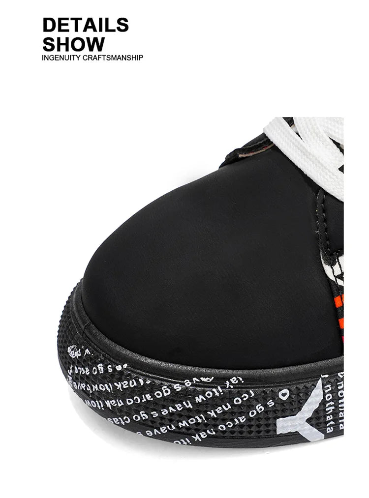 Mens Casual Sport Shoes 2026 Autumn Fashion Comfort Non Slip Casual Sneakers Platform Outdoor Running Shoes Graffiti Board Shoes