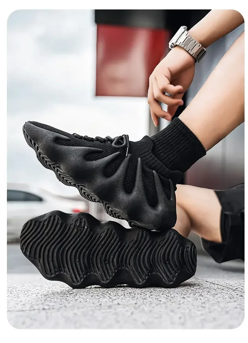 Men Sports Running Jogging Shoes Summer Casual Sneakers Outdoor Breathable Mesh For Women Light Shock-absorption Black Tennis