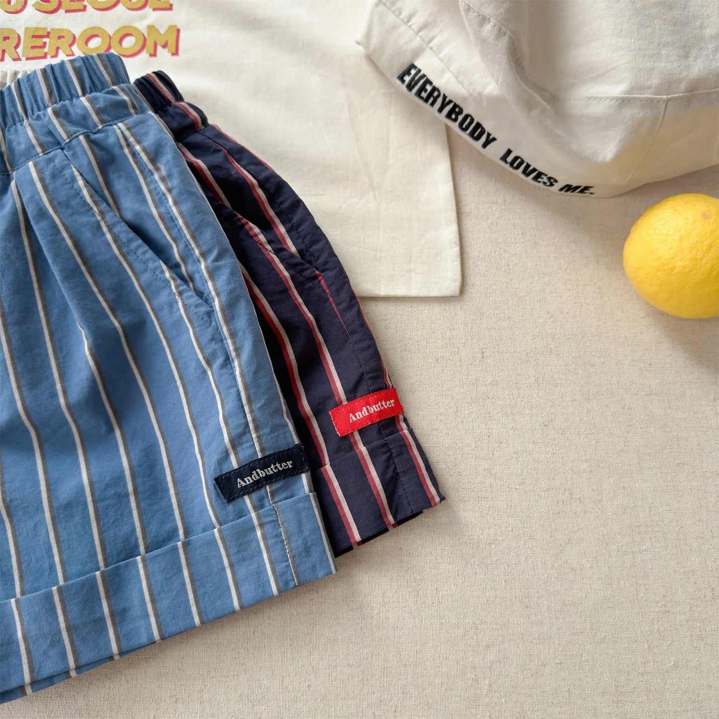 2026 Summer New Children Casual Striped Shorts Boys Girls Loose Shorts Thin Cotton Toddler Pants Fashion Kids Clothes