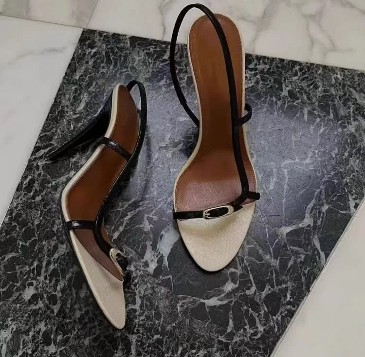 Liyke Sexy Slingback Sandals Women 2026 Summer Fashion Buckle Strap Open Toe Gladiator High Heels Party Dress Shoes Size 34-40