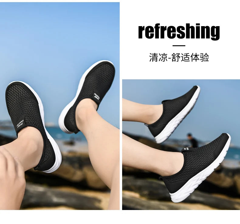 Lightweight Flat Sneakers Men Outdoor Walking Sneakers For Men Summer Large Size 48 Men's Loafers Casual SneaKers Women Male