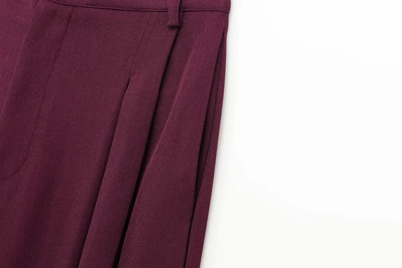 ETJ 2025  Women's Spring new Casual suit set double front loose casual suit jacket high waist double pleated trousers