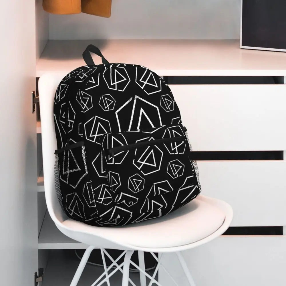 L-Linkin-S P-Park-S Band Student Backpack School Bag Hiking Travel Daypack for Boys Girls Fashion Bookbag Shoulder Bags