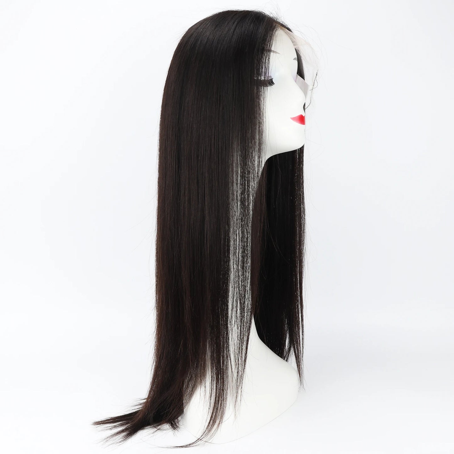 Invisiable Knots Wig for Women 22inch Real Virgin European Human Hair Wig HD Lace with Fabric Natural Hairline Soft Breathable