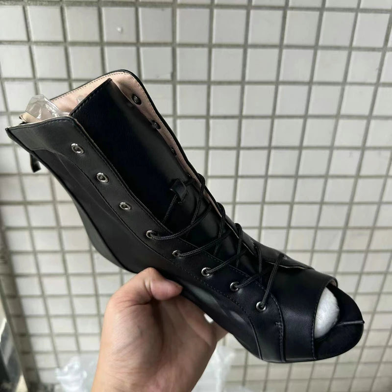 Women's Jazz Dance High Heels Shoes Black Sandals Sexy Party Stilettos Boots for Ballroom Jazz Dancing Heels Shoes Women Size 46