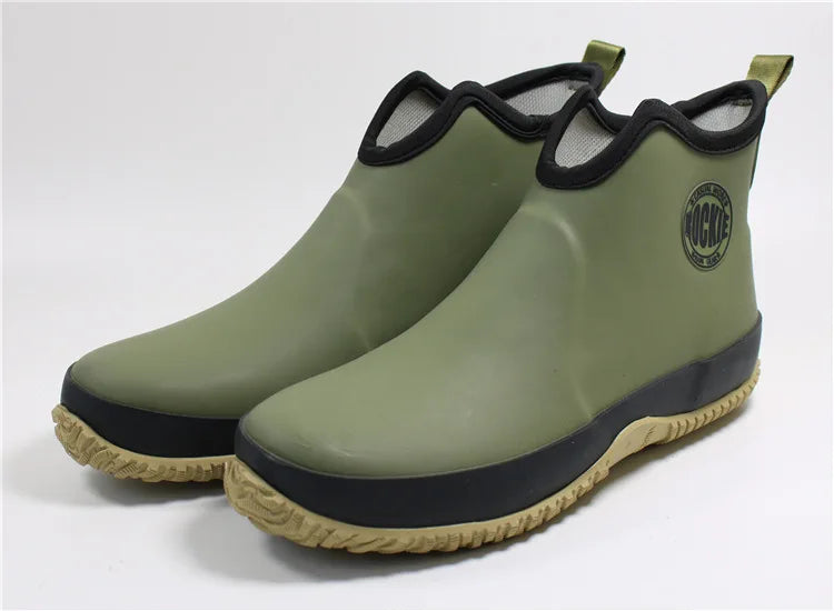 Men's Non-Slip Rain Boots Waterproof Rubber Ankle Boots Outdoor Leisure Fishing Boots Student Rain Boots Platform Boots 장화 2023