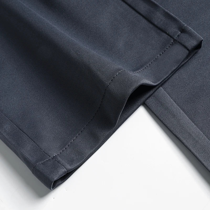 29-42 Men's Summer Pants Thin Straight Stretch Casual Pants with No Trace No Ironing Fabric Silky and Cool Feeling
