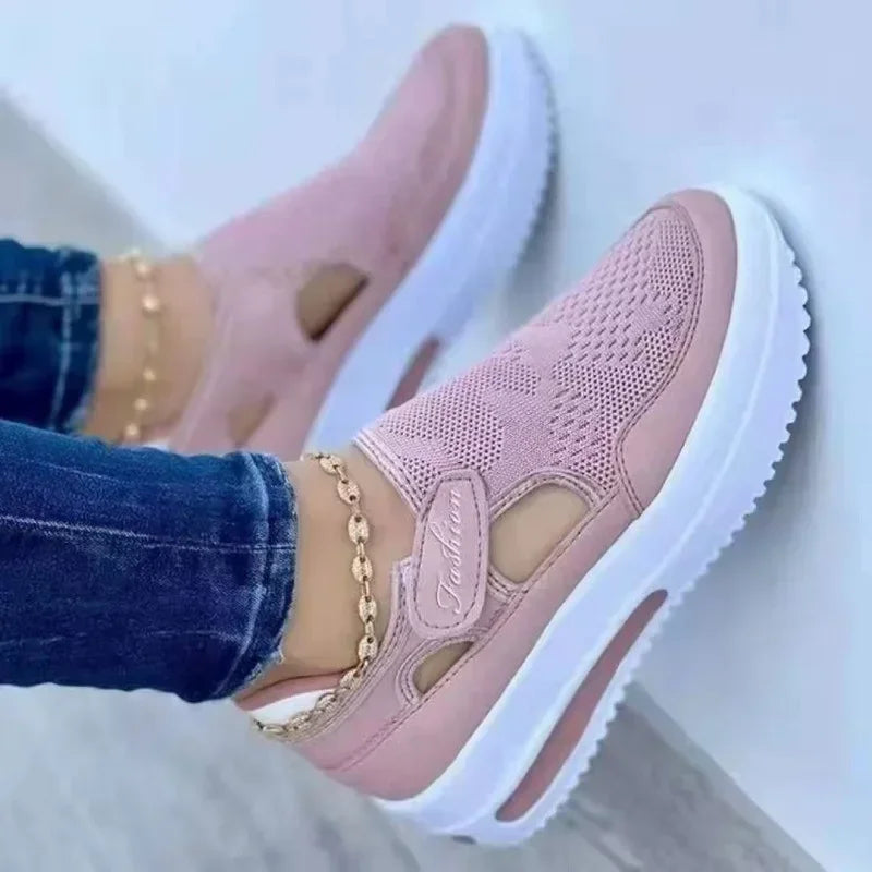 Shoes Womens Sneakers Female Casual Shoes 2025 Summer New Breathable Mesh Ladies Sport Shoes Vulcanized Women Platform Sandals