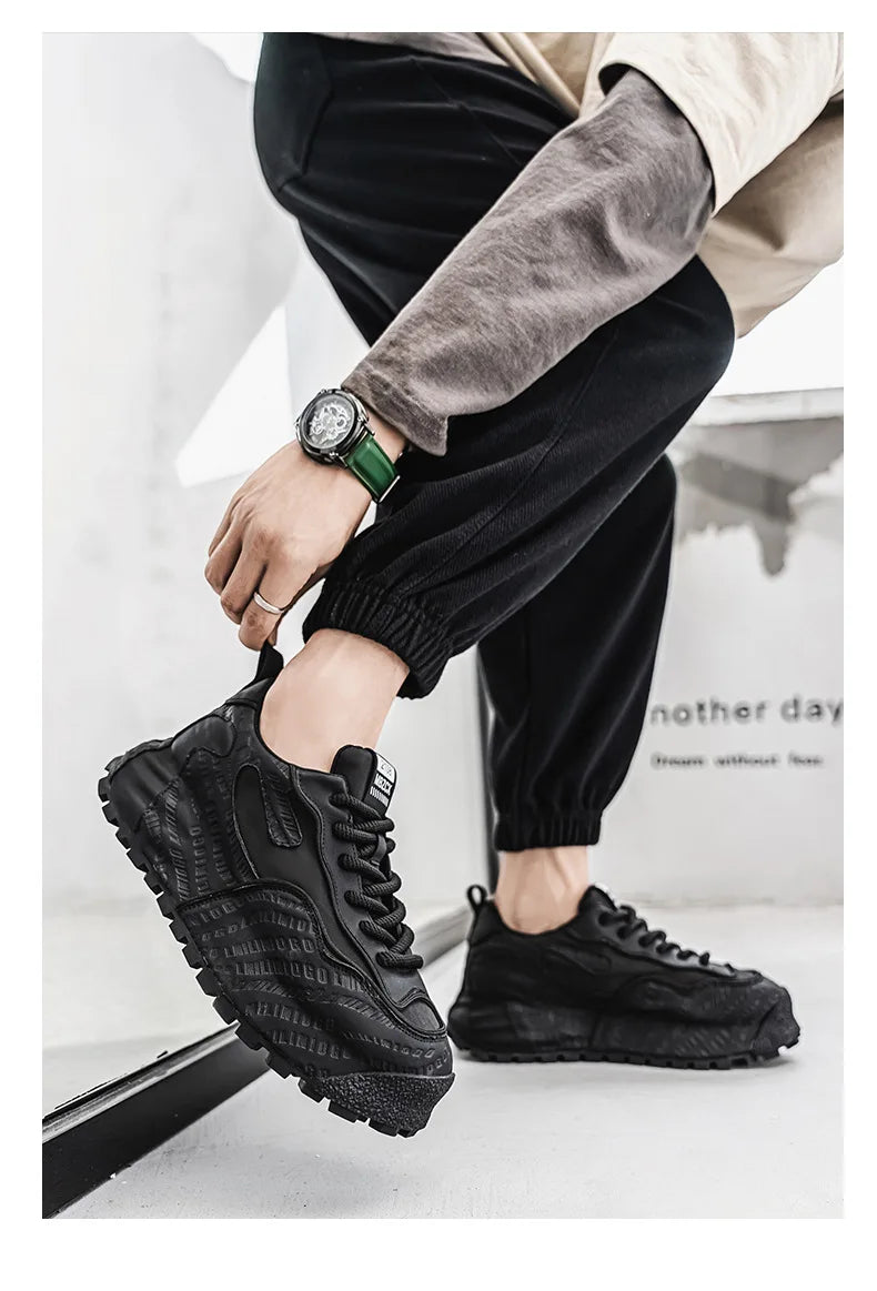 Fashion brand tenis men casual faux leather sneakers male wedged shoes new spring summer breathable trainers man gym run shoes