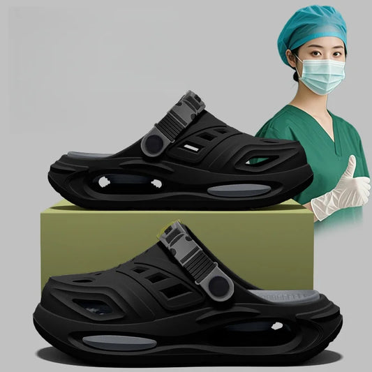 Men’s Arch-Support Sandals, Perforated, for Summer Outdoor Use, Comfortable for Long Hours on Your Feet
