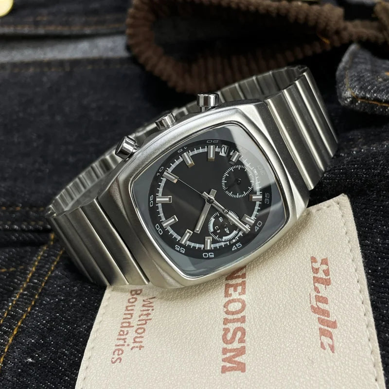 CILOA square sports watch men's high-quality gift light luxury trend fashion 2025 new stainless steel waterproof quartz watch