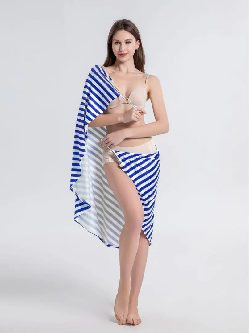 Summer Sexy Casual Striped Beach Dress Female Dresses Black Blue Purple Women's Dress Clothing