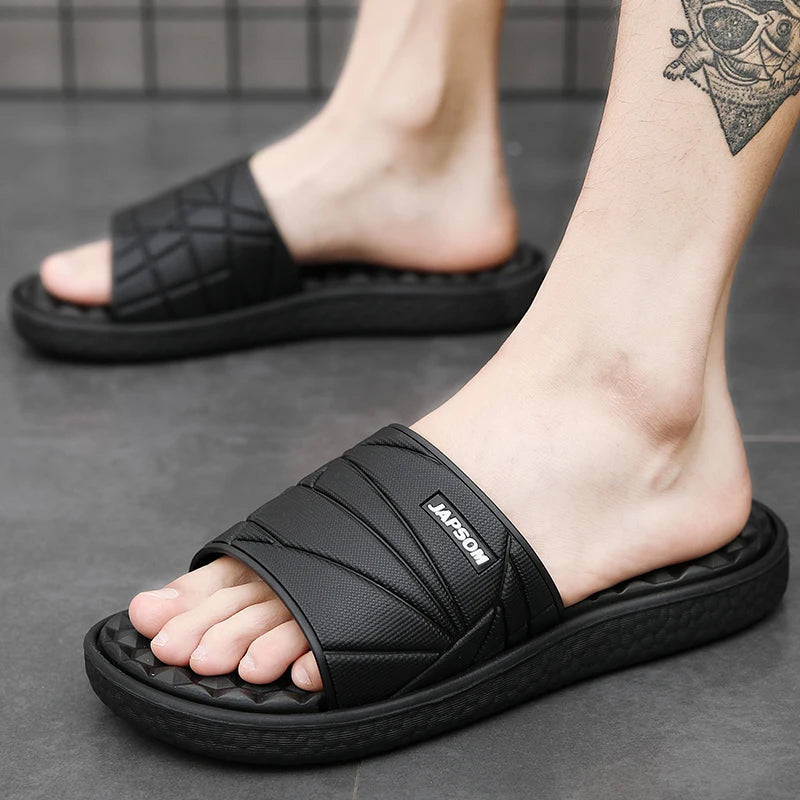 Summer Men Big Size Indoor EVA Massage Slippers Men's Slides House Room Home Shoes Soft Slipers Chausson Homme Pantoufle 48 49