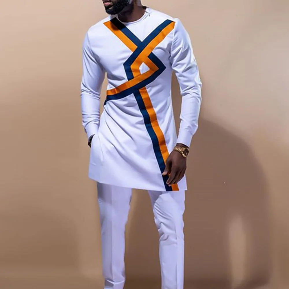 2026 Summer Fashion African Shirts for Men Slim Casual Shirt Tops Patchwork Design Ethnic Style Traditional Men's Clothing S-5XL