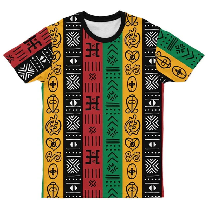 Africa Ethnic T-Shirts African Dashiki 3D Printed Men Women Fashion Streetwear Oversized Short Sleeve T Shirt Tees Tops Clothing