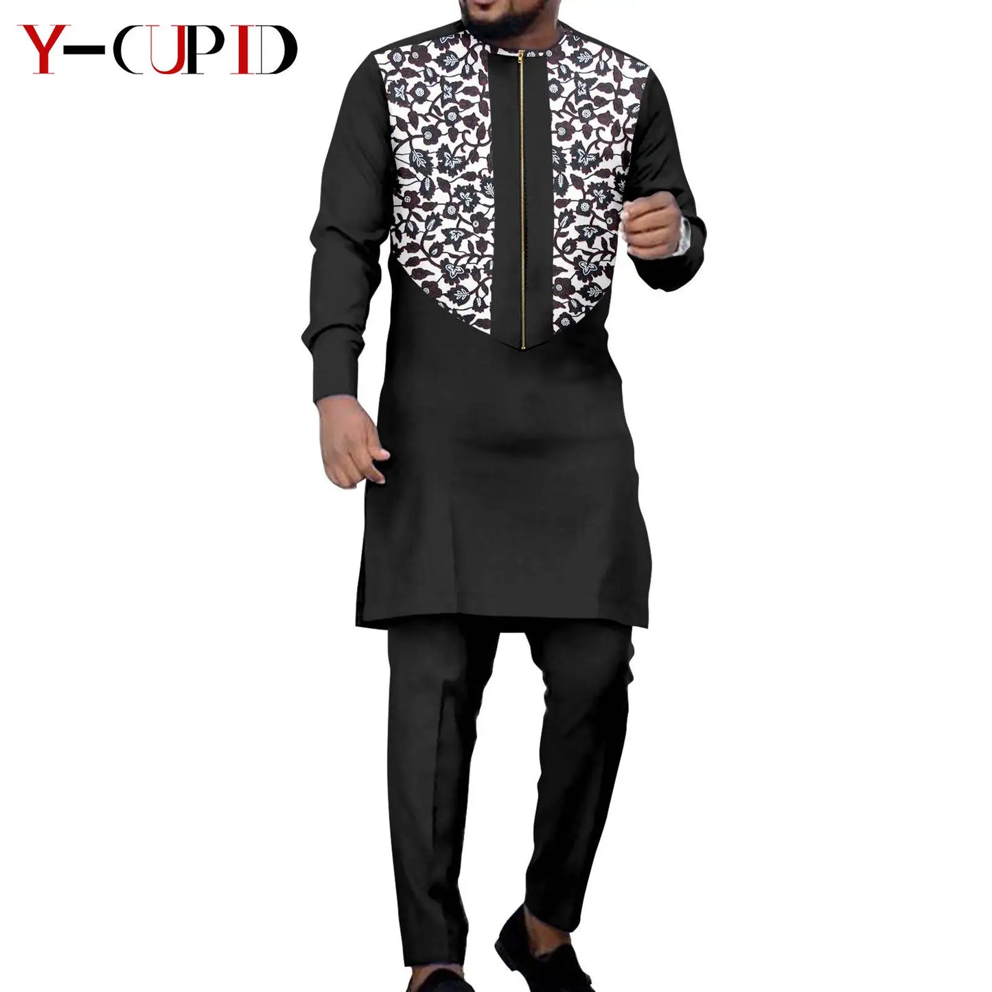 African Dresses for Women Matching Couple Outfits Bazin Riche Men Top and Pant Sets Dashiki Outwear for Party Vestidos Y23C067