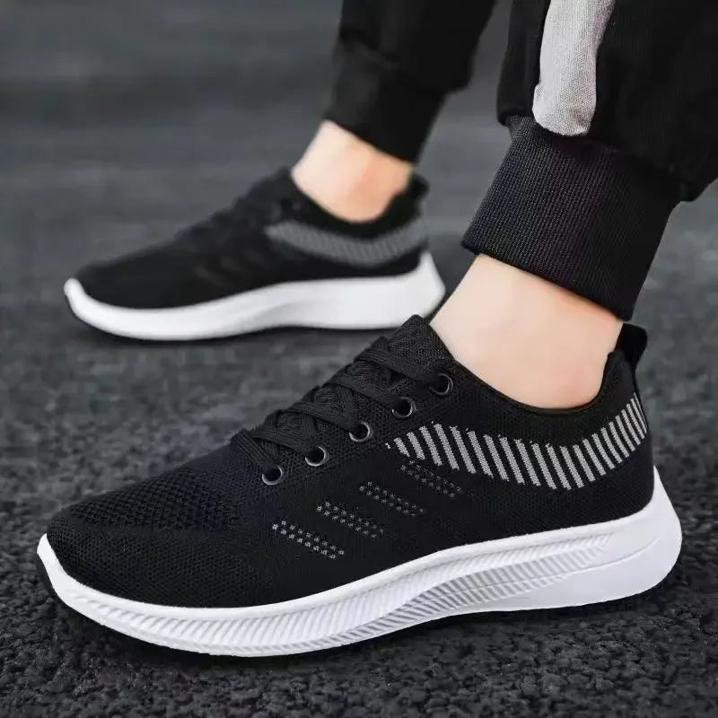 Men's Sport Shoes 2025 Spring Summer New Thickened Wear-resistant Running Shoes Anti-slip Casual Shoes Breathable Mesh Upper