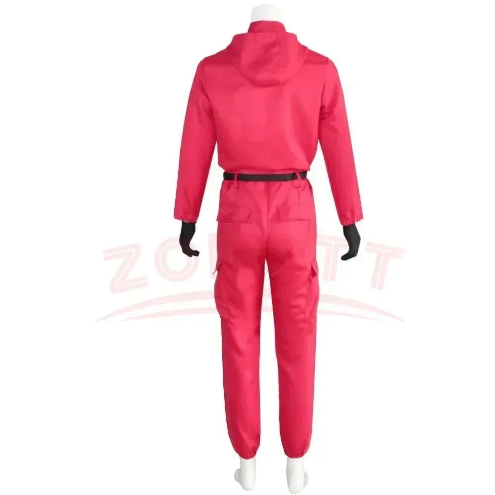 TV Game Red Calamari Game Jumpsuit Cosplay Party Tracksuit Outfits Mask Props Role Play Classic Costume From Ko New 2025