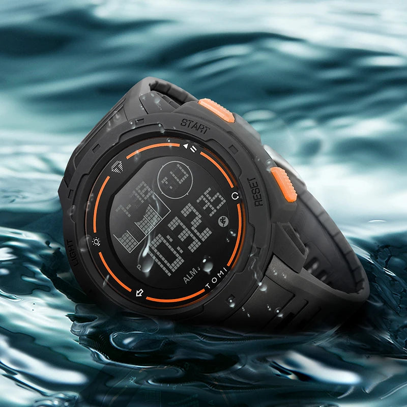 TOMI Sports Watch Digital Watch Multi functional Waterproof Stop Watch Student Sports Electronic Watch Children's Gift