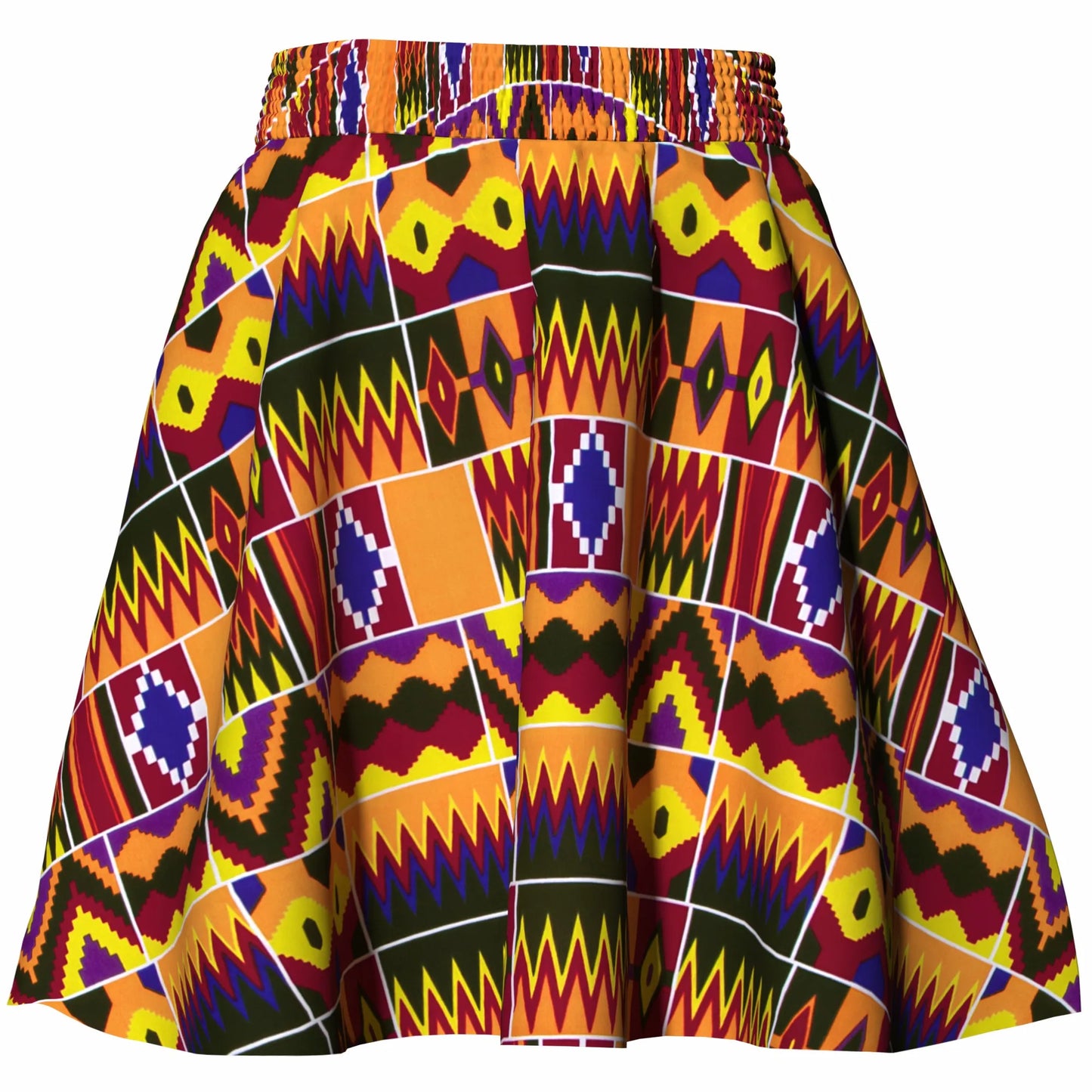 African Women's Skirt Knee Length Stretch High Waist Skirt African Print Ankara Women Lady Traditional Party Clothing WY11051