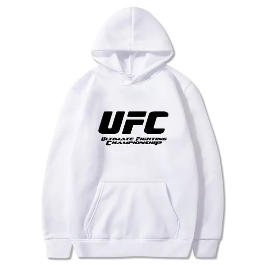 2026 New UFC Men's Hooded Sweatshirt Autumn Winter Polar Print Casual Sports Hooded Sweat