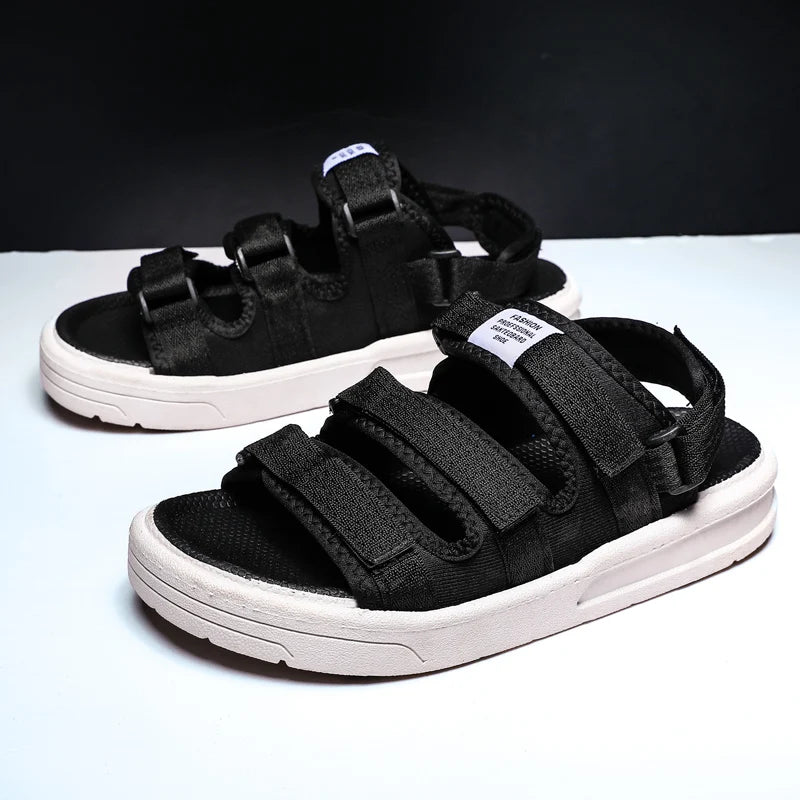 Men's Beach Open Toe Shoes Sandals High Quality Non-slip Men Slippers Breathable Two Uses Male Footwear Mens Summer Outdoor Shoe