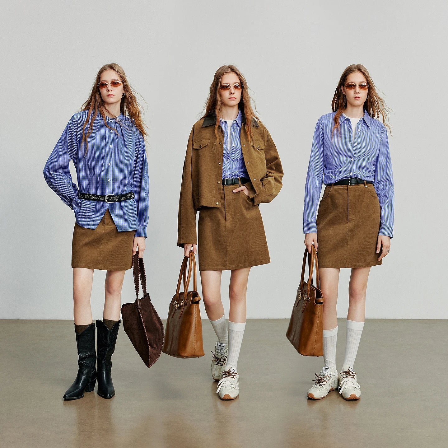 TOYOUTH Women Midi Skirt 2025 Autumn New Retro Corduroy Elastic Waist Pure Cotton A Line Mini Skirt