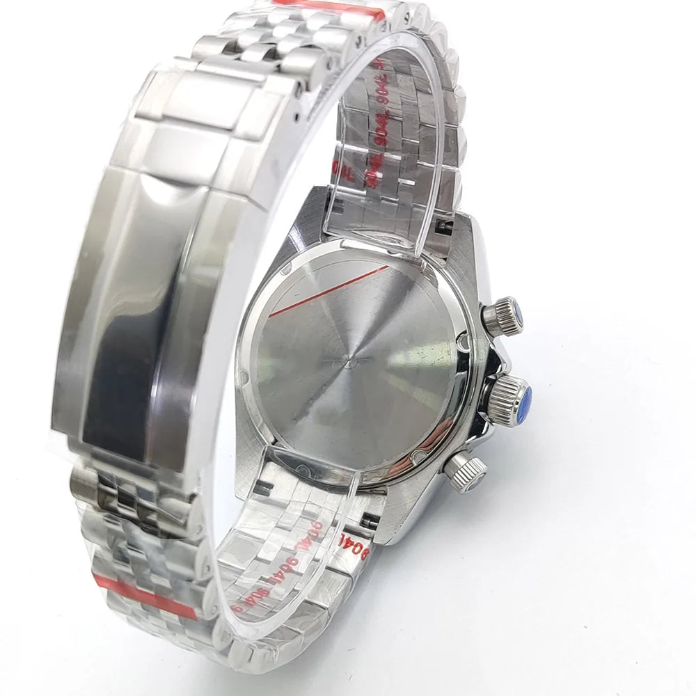 39mm VK64 Quartz Chronograph Men's Watch Sapphire Glass Waterproof Sport quartz watches Stainless Steel Strap Reloj Hombre