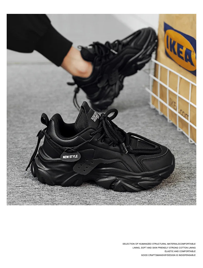 2025 New Men's Luxury Platform Sneakers Fashion Men Running Shoes Increased Breathability Man Shoes Lace Up Zapatillas De Hombre