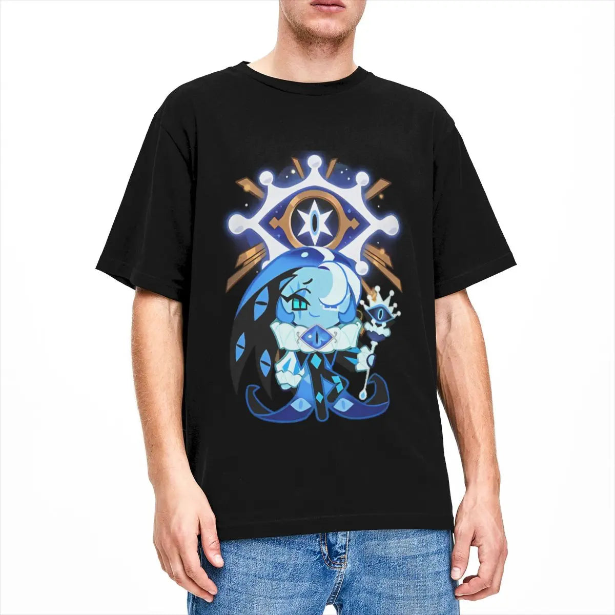 Shadow Milk Cookie Run Kingdom T Shirts Men Women 100% Cotton Leisure T-Shirts O Neck Cartoon Anime Tee Shirt Clothing Printed